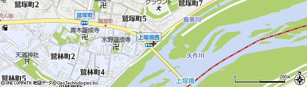 上塚橋西周辺の地図