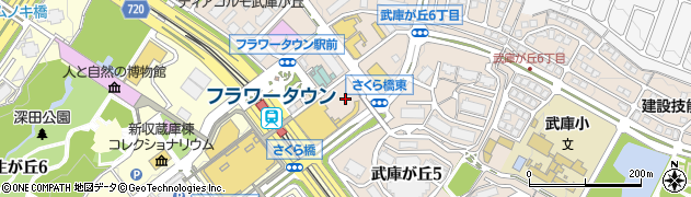 スーパーマーケットＮＩＳＨＩＹＡＭＡ三田フラワータウン店周辺の地図