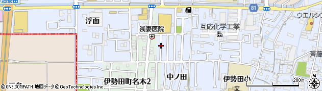 京都府宇治市伊勢田町（中ノ田）周辺の地図