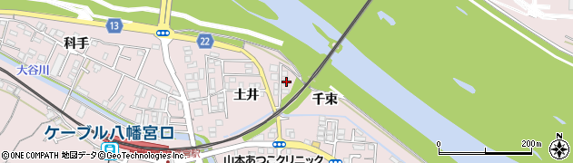京都府八幡市八幡土井112周辺の地図
