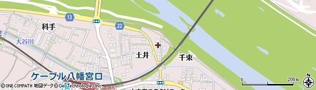 京都府八幡市八幡土井5周辺の地図