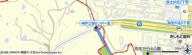 神戸三田インター北周辺の地図