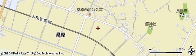 兵庫県三田市桑原周辺の地図