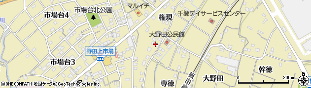 愛知県新城市野田権現44周辺の地図
