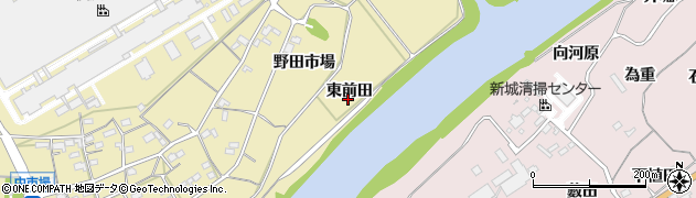 愛知県新城市野田（東前田）周辺の地図