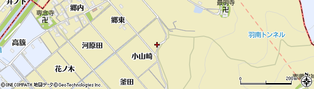 愛知県西尾市上羽角町周辺の地図