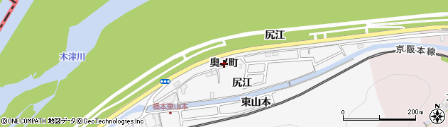京都府八幡市橋本（奥ノ町）周辺の地図