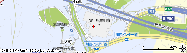 兵庫県川西市石道（竹ノ添）周辺の地図