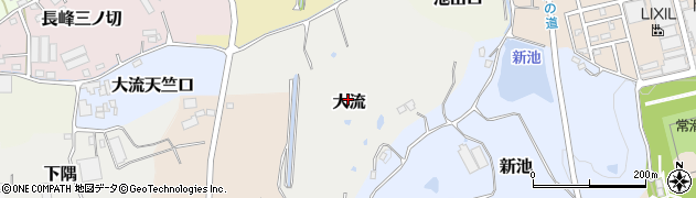 愛知県常滑市大流周辺の地図