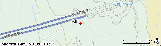 愛知県豊川市上長山町（奥三手川）周辺の地図