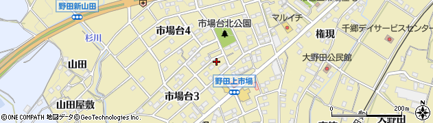 愛知県新城市市場台周辺の地図