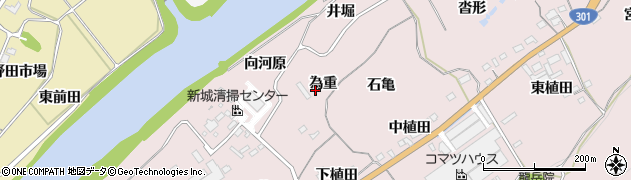 愛知県新城市庭野（為重）周辺の地図