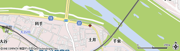 京都府八幡市八幡土井周辺の地図