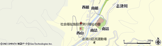 京都府宇治市志津川西山周辺の地図