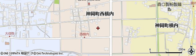 兵庫県たつの市神岡町西横内周辺の地図