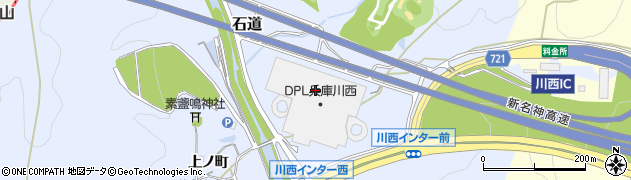 兵庫県川西市石道（堂ノ後）周辺の地図