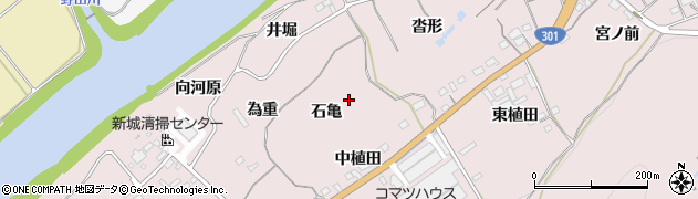 愛知県新城市庭野（石亀）周辺の地図