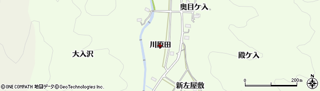 愛知県岡崎市山綱町（川原田）周辺の地図
