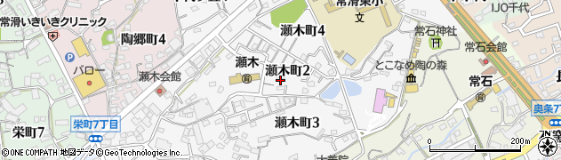 愛知県常滑市瀬木町周辺の地図