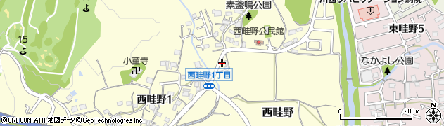 兵庫県川西市西畦野堂田周辺の地図