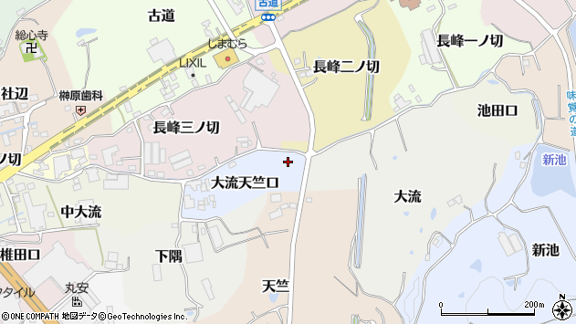 〒479-0039 愛知県常滑市大流天竺口の地図