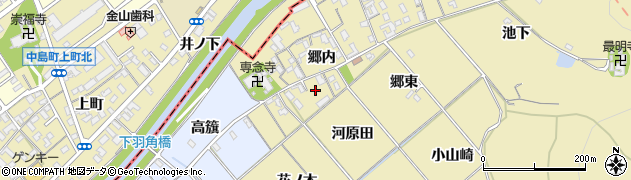 愛知県西尾市上羽角町郷内56周辺の地図