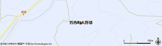 岡山県新見市哲西町大野部周辺の地図