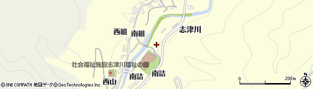 京都府宇治市志津川周辺の地図