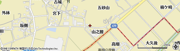 愛知県西尾市西浅井町古城41周辺の地図