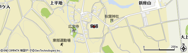 愛知県岡崎市桑谷町（東浦）周辺の地図
