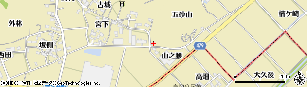 愛知県西尾市西浅井町古城42周辺の地図