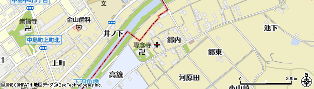愛知県西尾市上羽角町郷内6周辺の地図