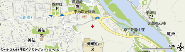 京都府宇治市宇治（塔川）周辺の地図