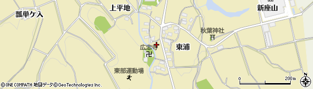 愛知県岡崎市桑谷町（堀切）周辺の地図