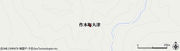 広島県三次市作木町大津周辺の地図
