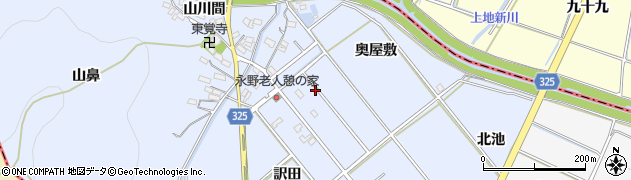 愛知県幸田町（額田郡）永野（中道）周辺の地図
