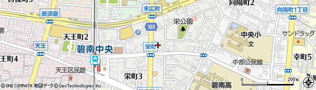 愛知県中央信用組合本店周辺の地図