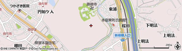 愛知県岡崎市本宿町（寺山）周辺の地図