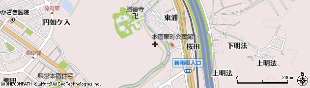 愛知県岡崎市本宿町（海道）周辺の地図