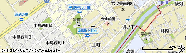愛知県岡崎市中島町（カラムシ）周辺の地図