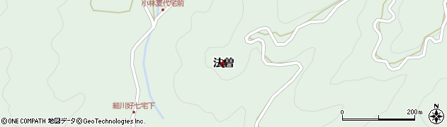岡山県新見市法曽周辺の地図