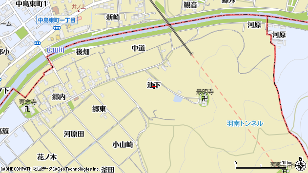 〒445-0011 愛知県西尾市上羽角町の地図