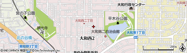 兵庫県川西市大和西周辺の地図