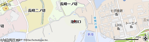 愛知県常滑市池田口周辺の地図