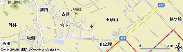 愛知県西尾市西浅井町古城36周辺の地図