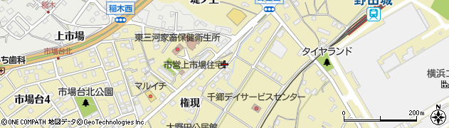 愛知県新城市野田権現4周辺の地図