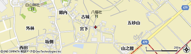 愛知県西尾市西浅井町古城31周辺の地図