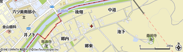 愛知県西尾市上羽角町郷内118周辺の地図