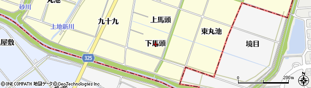 愛知県岡崎市福岡町（下馬頭）周辺の地図