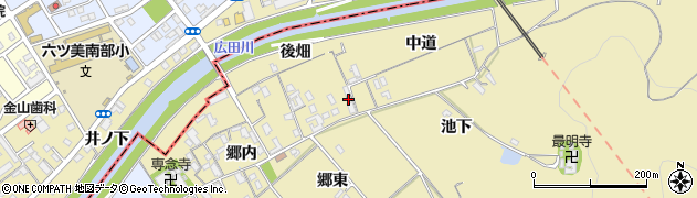 愛知県西尾市上羽角町郷内119周辺の地図